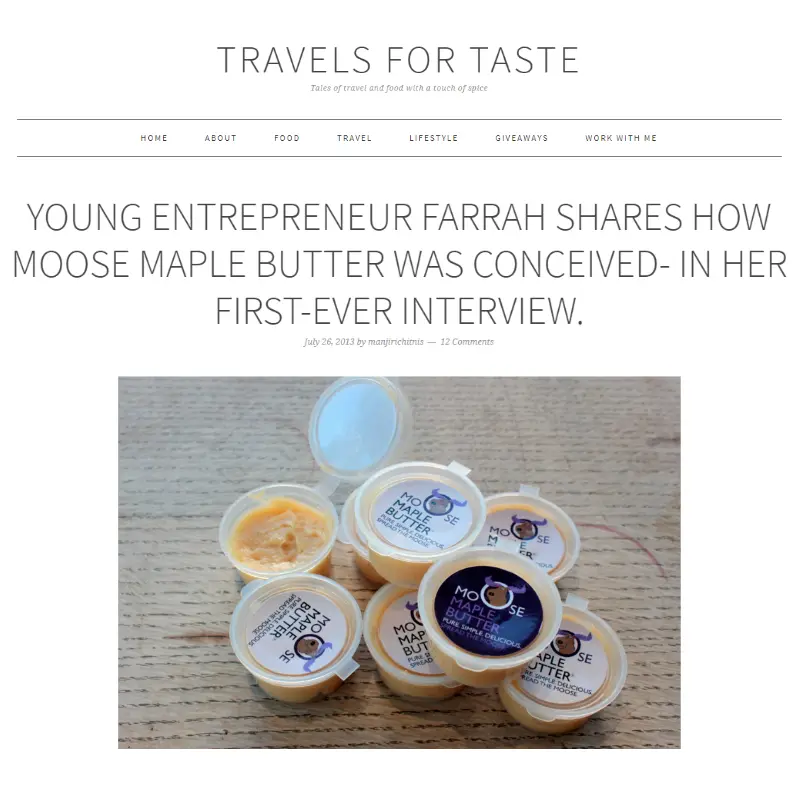 TRAVELS FOR TASTE